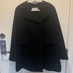Calvin Klein Size M Black PeaCoat